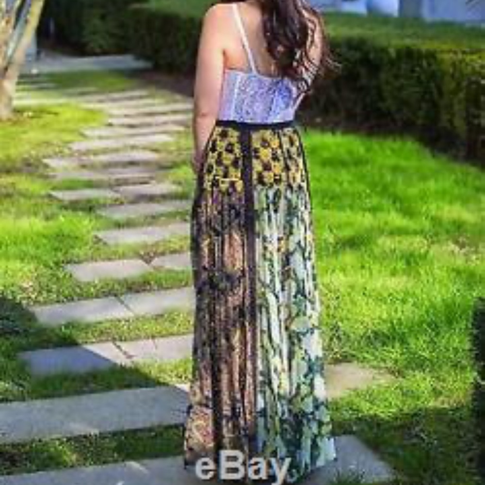 Anthropologie Byron Lars Petal Patch Maxi Skirt, Size 2